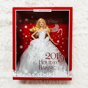 Barbie 25th Anniversary Holiday Doll in White Gown